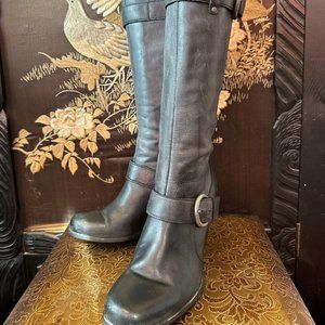 Born Black Leather Boot - Zipper w/Straps & Buckles - New - Size 6